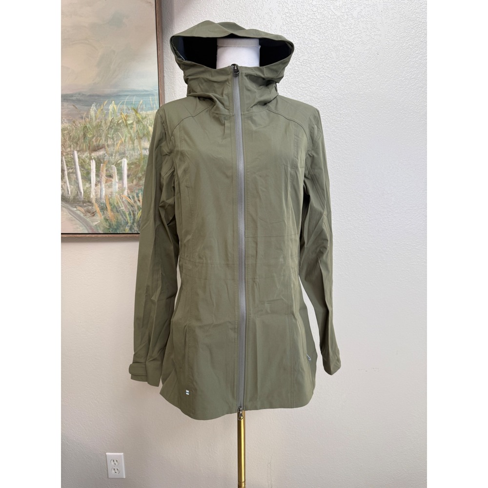 KÜHL Stretch Voyagr Waterproof Rain Jacket Women's Small Olive Green